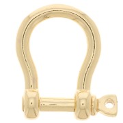 18x15mm Brass shackle clasp - Gold Tone x1