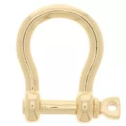 18x15mm Brass shackle clasp - Gold Tone x1