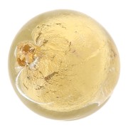 Gold foil round Murano 6mm Crystal x1|raw }}