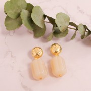 14 mm Earstuds with closed ring - Fine Gold Plated x2