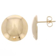 16mm Half-ball earstuds - Fine Gold Plated x2