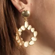 16mm Half-ball earstuds - Fine Gold Plated x2