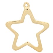 31.5x34 mm Star-shaped Pendant for UV & bi-component resin - Fine Gold Plated x1