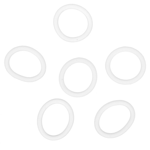 Silicone Rings for Eyeglass Clips - White x10