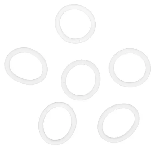 Silicone Rings for Eyeglass Clips - White x10