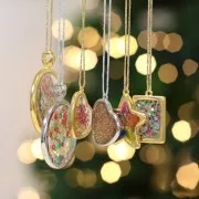 21x31mm Rectangular-shaped Pendant for UV & bi-component resin - Rhodium Tone x1