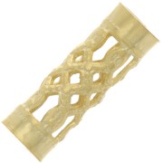 Filigreed Tubes 12x4mm  fine Gold plated x6|raw }}
