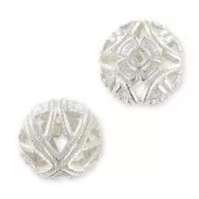 Balls 12mm Silver tone x4