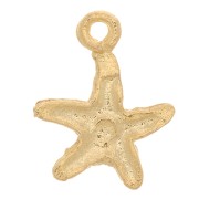 12x9mm Starfish Charm - Fine Gold Plated x1