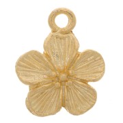 12x10mm Flower charm - Fine Gold plated x1|raw }}