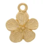 12x10mm Flower charm - Fine Gold plated x1