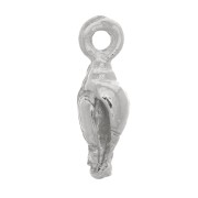 10x3mm Sea Shell Charm - Rhodium Tone x1|raw }}