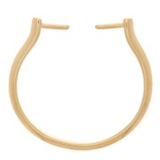 Fine adjustable and interchangeable ring T.53 to T.55 - Gilded with fine gold x1