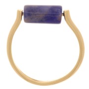 Fine adjustable and interchangeable ring T.53 to T.55 - Gilded with fine gold x1