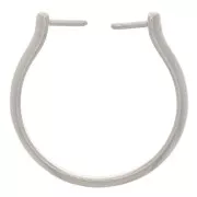 Adjustable and interchangeable thin ring T.53 to T.55 - Rhodium x1
