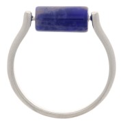 Adjustable and interchangeable thin ring T.53 to T.55 - Rhodium x1