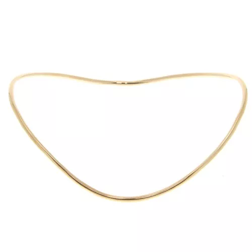 63mm Smooth & Wavy Bracelet - 3 Microns Gold Plated x1