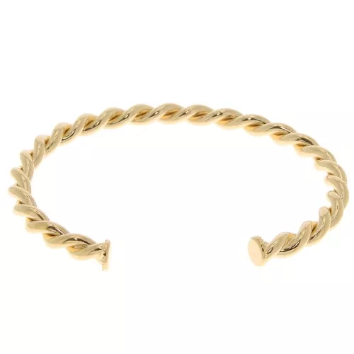 4.7x170mm Twisted bangle Bracelet - 3 Microns Gold Plated x1