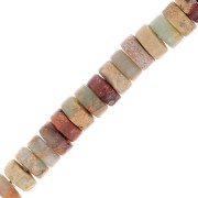 4x2mm Heishi round beads - gemstone - Aqua Terra Jasper x20|raw }}