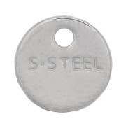 8mm Stainless Steel 304 Mini round sequins engraved S. Steel x10|raw }}