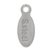 10x4mm Stainless steel 304 Mini sequins drops engraved S. Steel x10