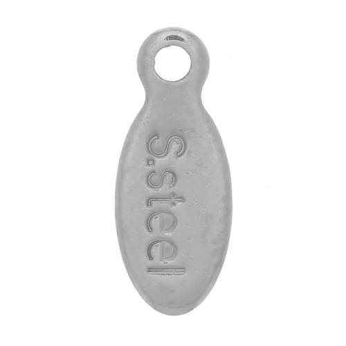 10x4mm Stainless steel 304 Mini sequins drops engraved S. Steel x10