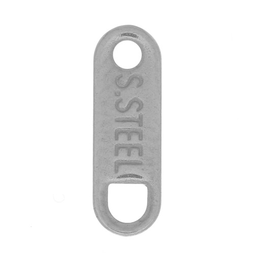 11x3.5mm Stainless steel 304 Mini oval sequins engraved S. Steel x10