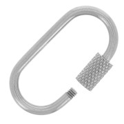 26x14.5mm Stainless steel 304 Oval screw-on clasp x1