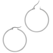 38x2mm Stainless Steel 304 hoop earrings to decorate x2|raw }}