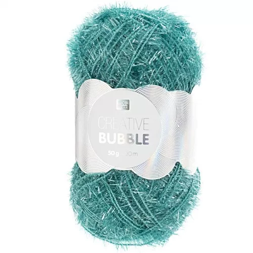 Creative Bubble - Tawashi sponge crochet thread - Turquoise x50g