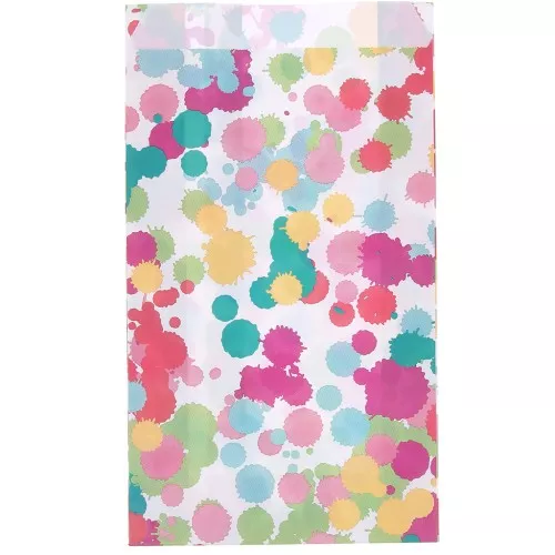 12x4.5x19.5cm Paper pouch - paint stain pattern - Multicoloured x1