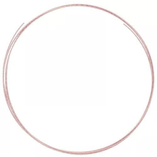 0.7mm 925 Sterling Silver Half-hard wire - annealed - round diamond - Rose gold x1
