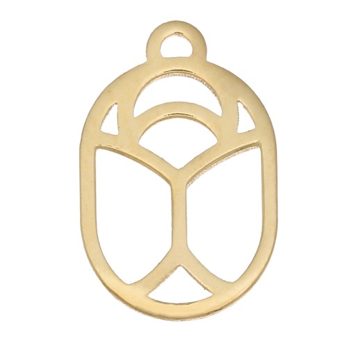 11x7mm Gold filled beetle hollowed out pendant - excluded Perles & Co x1