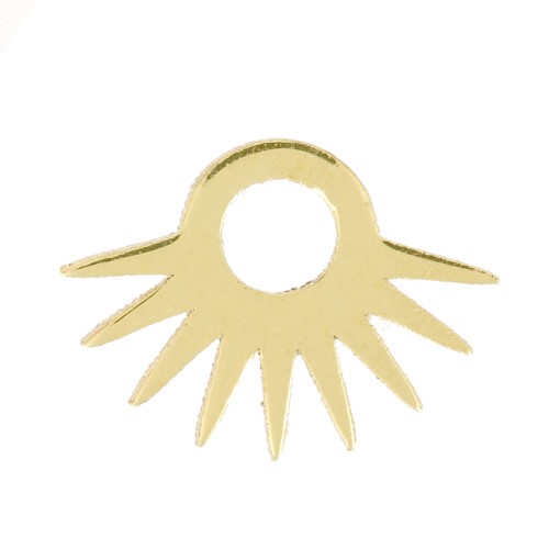 5.5x7.5mm Gold filled Mini half sun charm x1