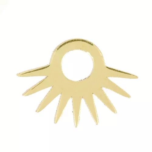 5.5x7.5mm Gold filled Mini half sun charm x1