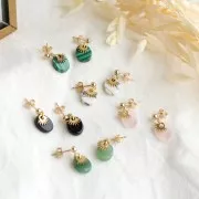 5.5x7.5mm Gold filled Mini half sun charm x1