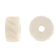 11x6mm Heishi engraved bone rondelles - Natural x10|raw }}