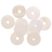 12mm mother of pearl Heishi round beads - Natural x10|raw }}