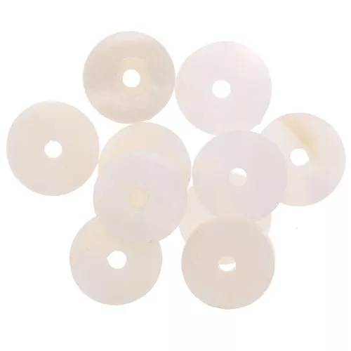 12mm mother of pearl Heishi round beads - Natural x10