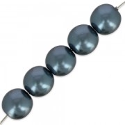 Pearly beads 8mm Dark Grey x25|raw }}
