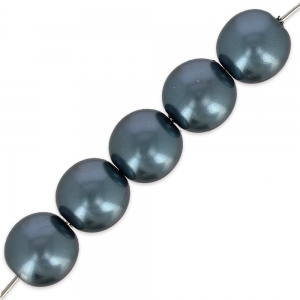 Pearly beads 8mm Dark Grey x25
