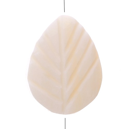 18x12mm Mother of pearl beads - leaf shape - Natural x10