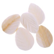 18x12mm Mother of pearl beads - leaf shape - Natural x10