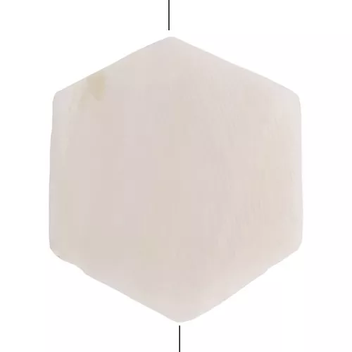 18x16mm Mother of Pearl Beads - Hexagon shape - Natural x10