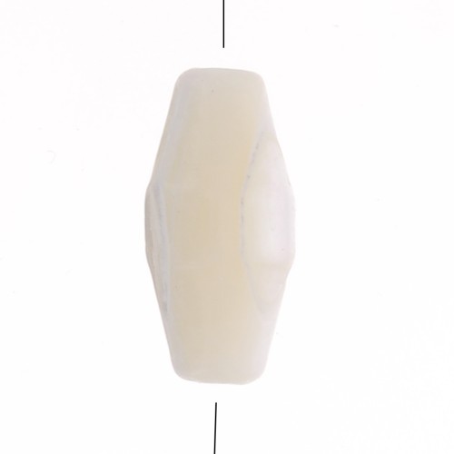 12x6mm Mother of Pearl Beads - Rhombus shape - Natural x10