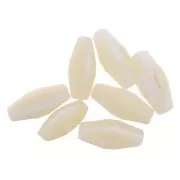 12x6mm Mother of Pearl Beads - Rhombus shape - Natural x10