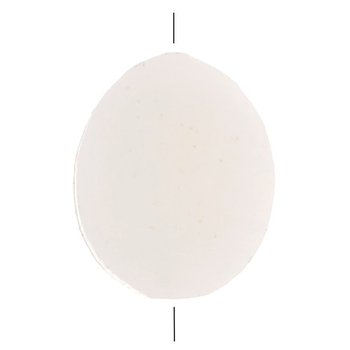 11x9mm Mother of Pearl Flat Beads - Oval - Natural x10