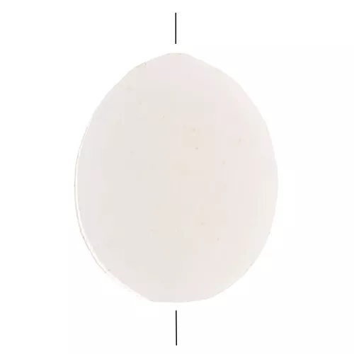 11x9mm Mother of Pearl Flat Beads - Oval - Natural x10