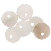 10mm Mother of Pearl Round Sequins - Natural x10