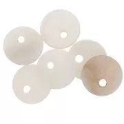 10mm Mother of Pearl Round Sequins - Natural x10